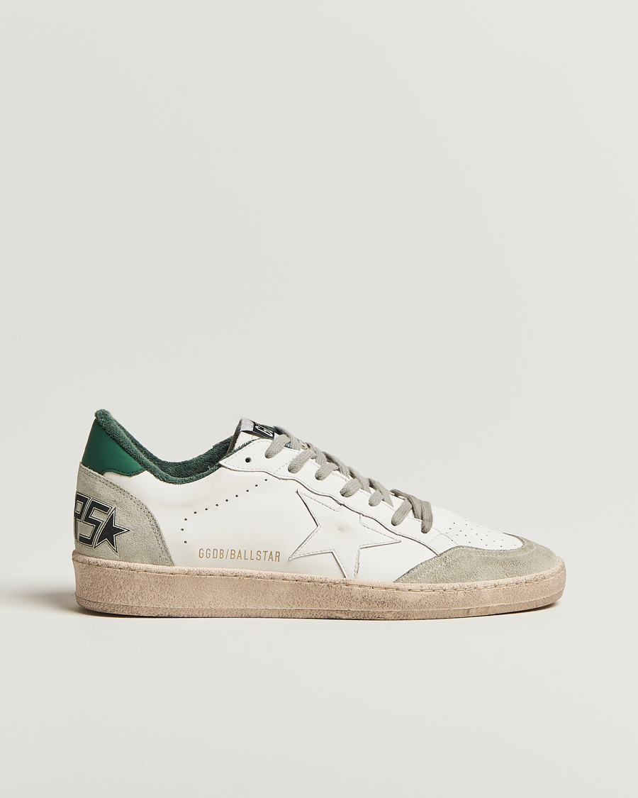 Homme | Golden Goose Ball Star Sneakers White/Green | Golden Goose | Ball Star Sneakers White/Green
