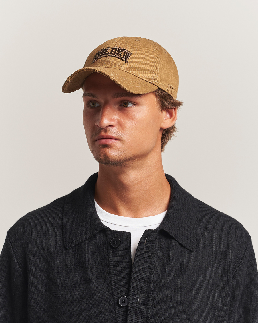 Homme | Golden Goose Embroidered Cotton Cap Beige | Golden Goose | Embroidered Cotton Cap Beige