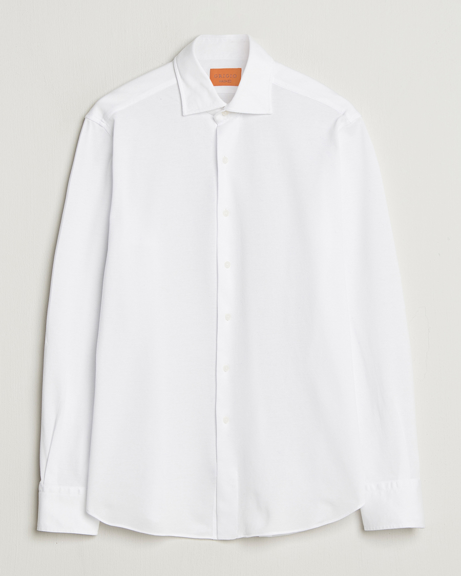 Homme | Chemises | Grigio | Cotton Jersey Shirt White
