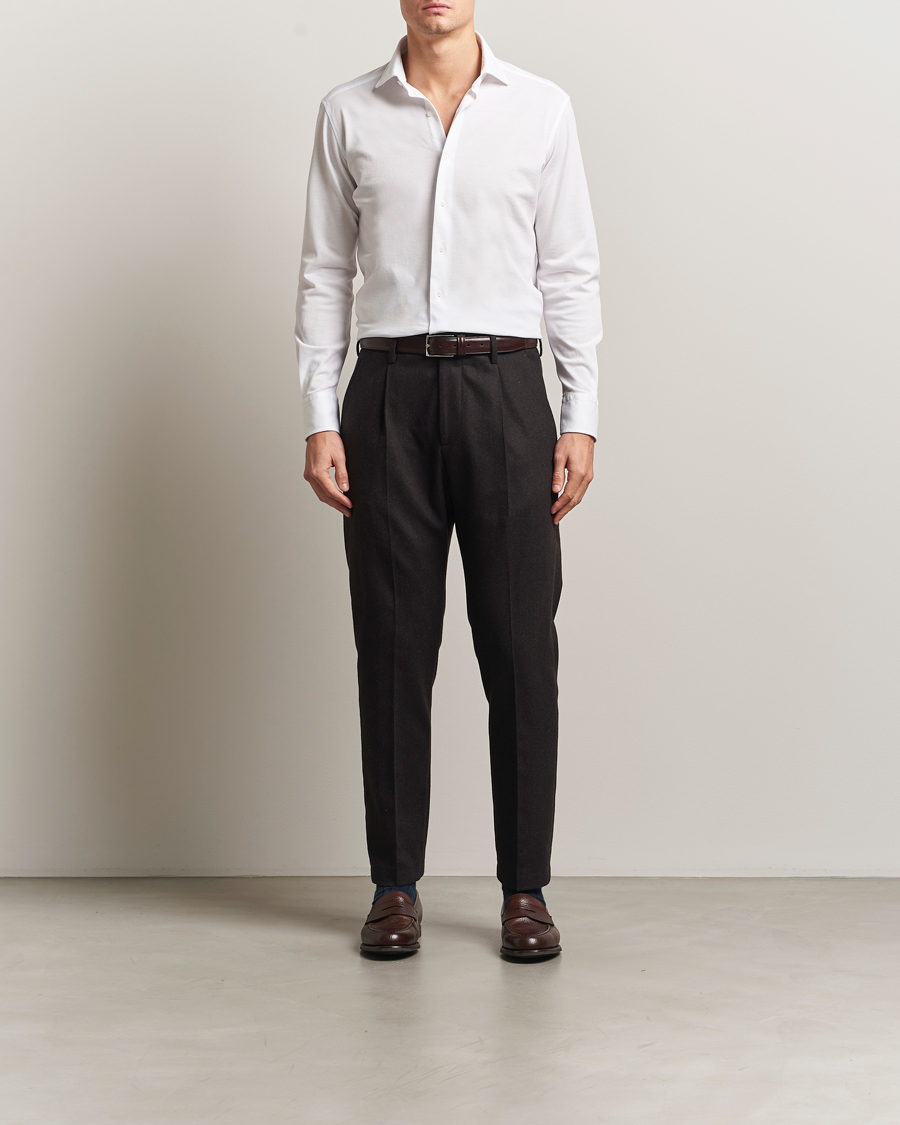 Homme | Chemises | Grigio | Cotton Jersey Shirt White