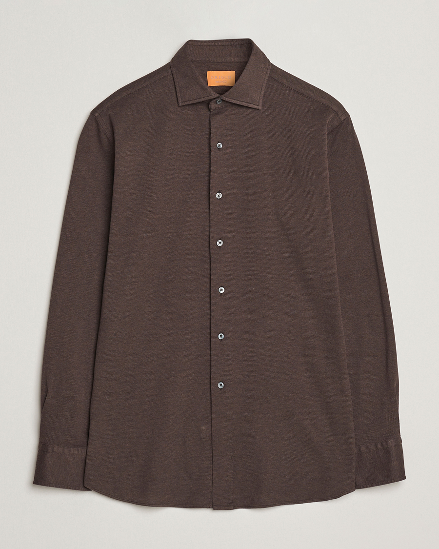 Homme | Chemises | Grigio | Cotton Jersey Shirt Dark Brown