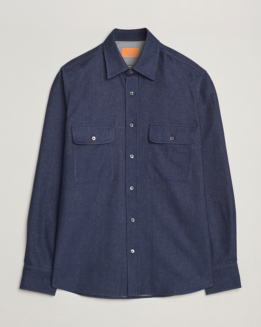 Homme | Chemises | Grigio | Heavy Twill Overshirt Navy