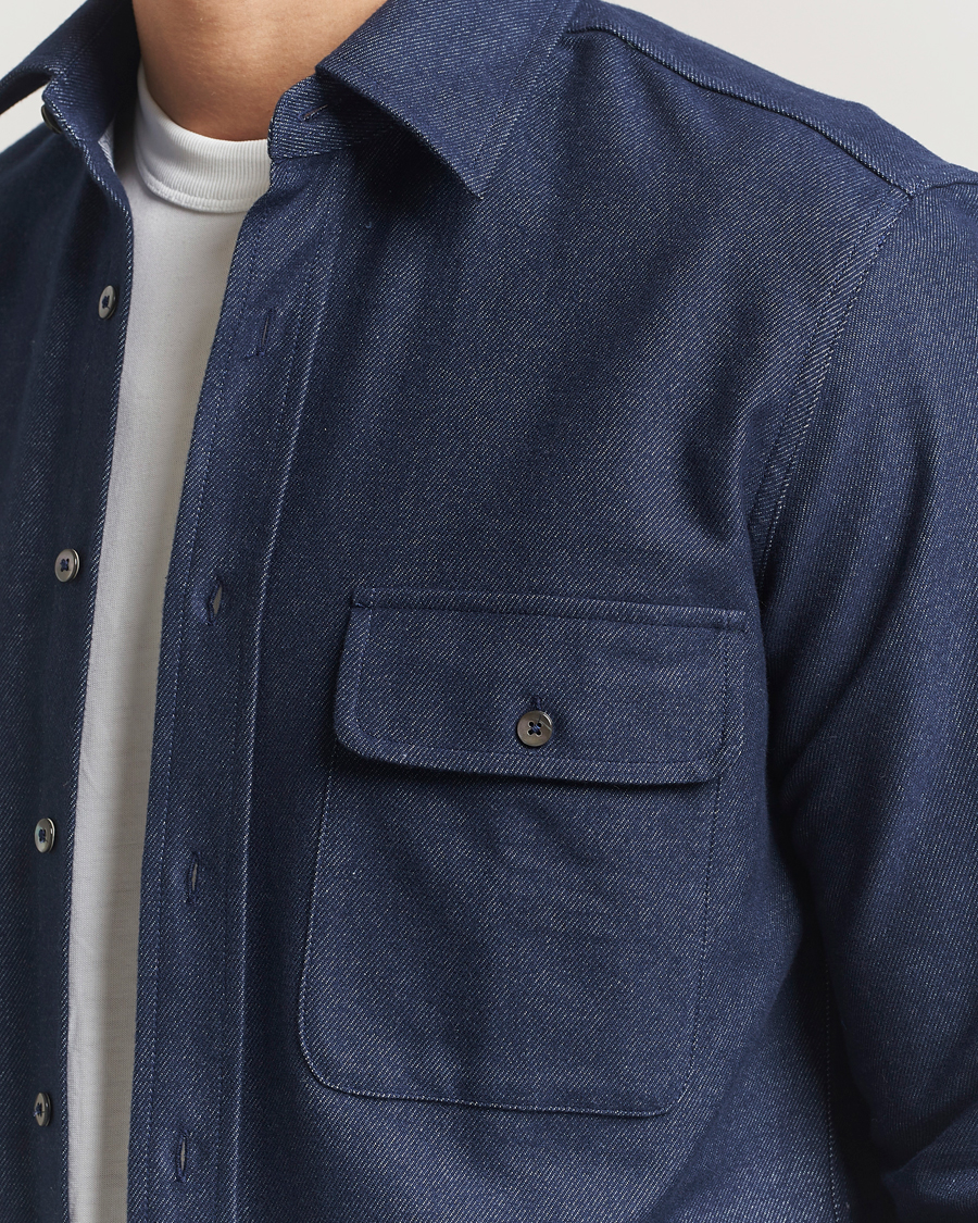 Homme | Chemises | Grigio | Heavy Twill Overshirt Navy