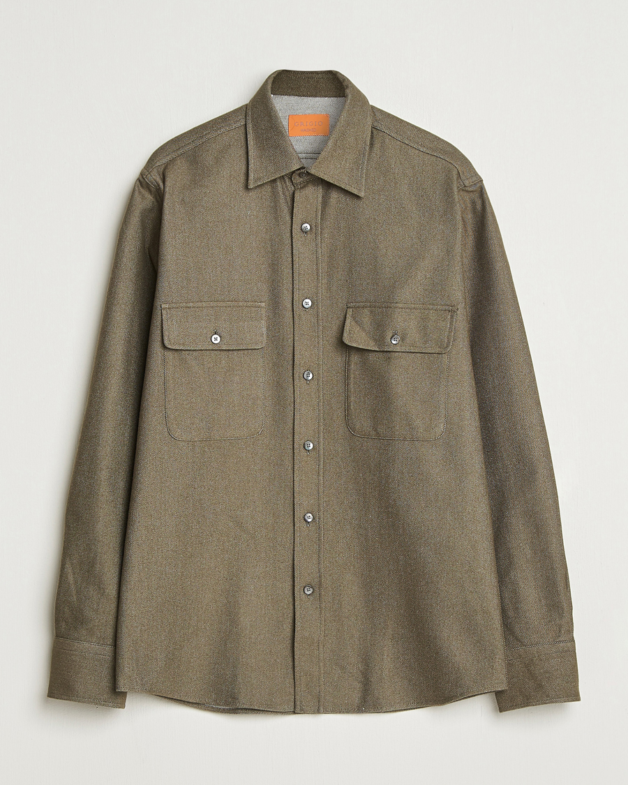 Homme | Chemises | Grigio | Heavy Twill Overshirt Military