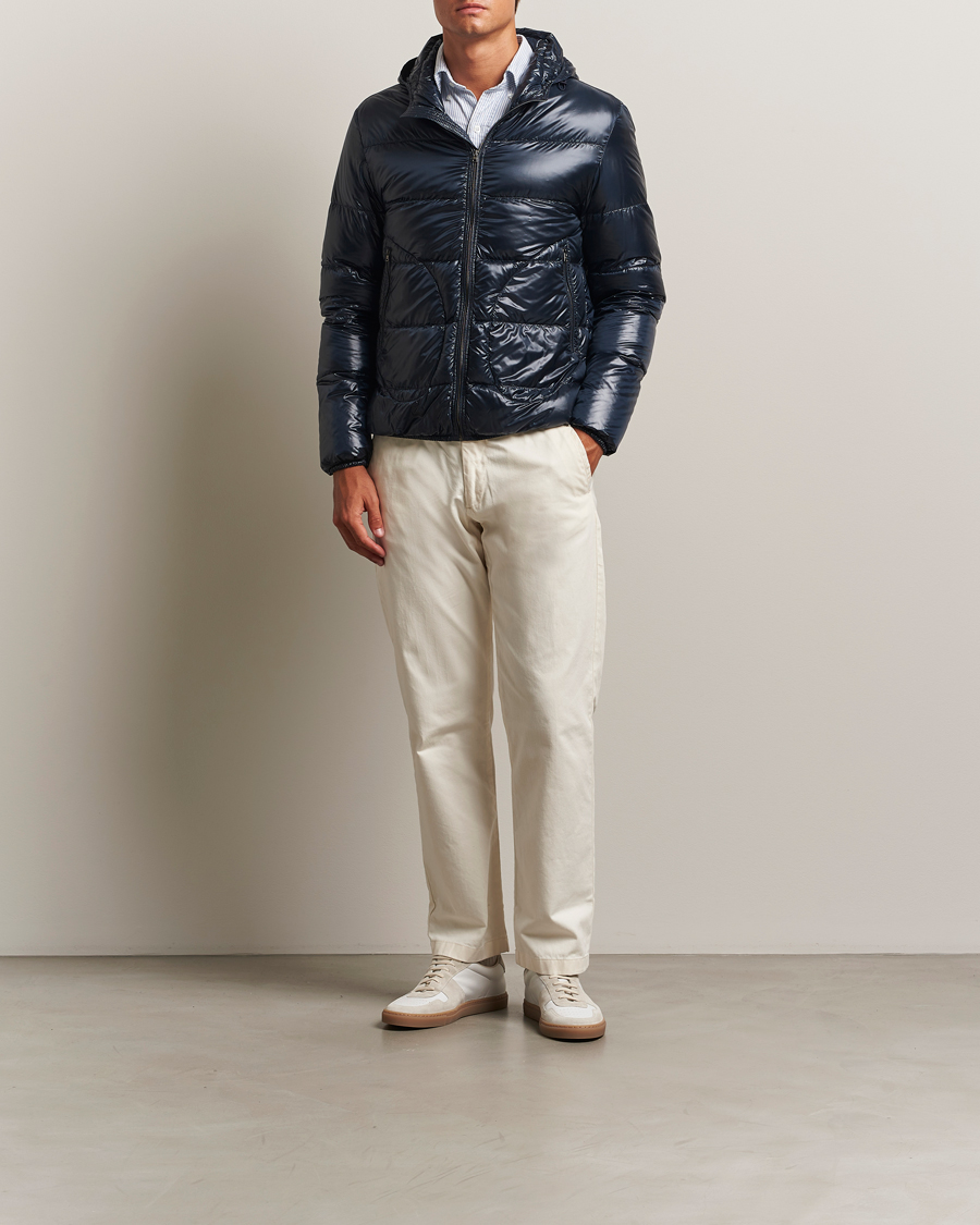 Homme | Manteaux Et Vestes | Herno | Piumino Nylon Bomber Navy