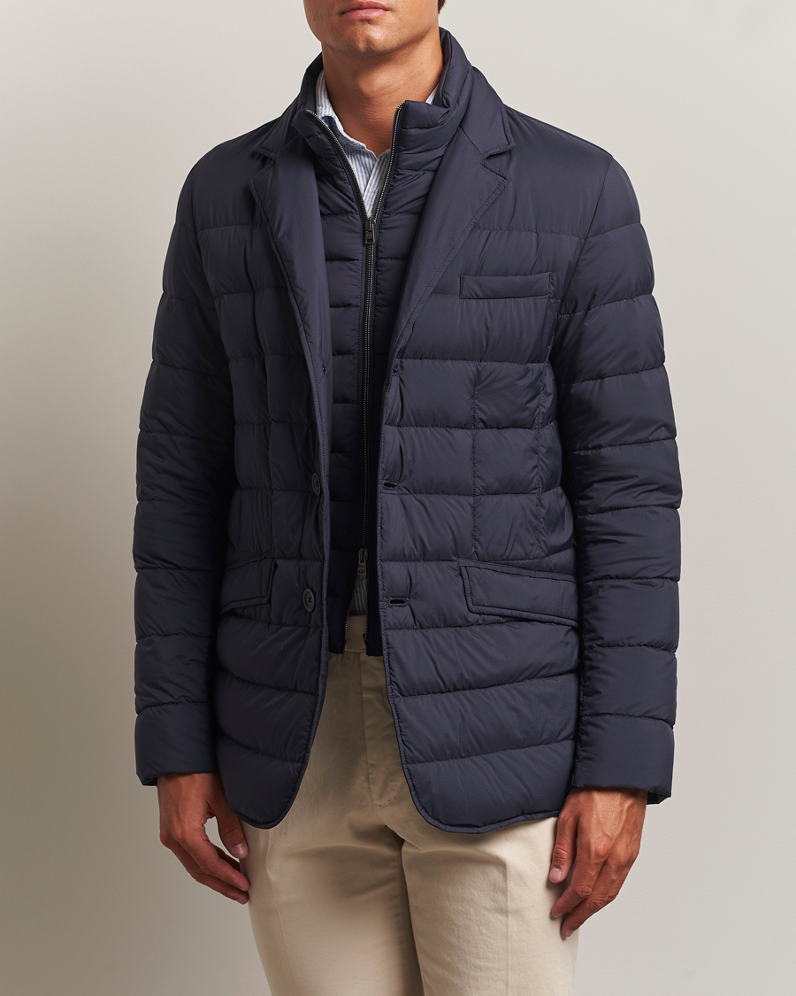 Homme | Manteaux Et Vestes | Herno | Nylon Down Blazer Navy