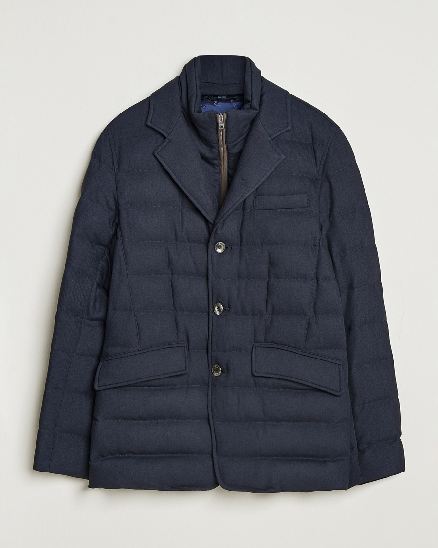 Homme | Manteaux Et Vestes | Herno | Flannel Down Blazer Navy