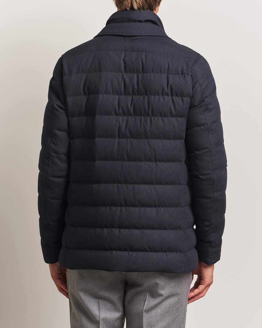 Homme | Manteaux Et Vestes | Herno | Flannel Down Blazer Navy
