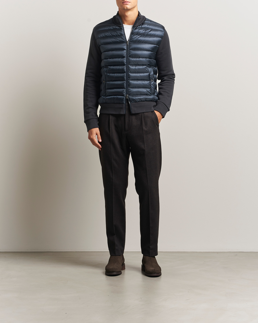 Homme | Pulls Et Tricots | Herno | Hybrid Full Zip Cardigan Navy
