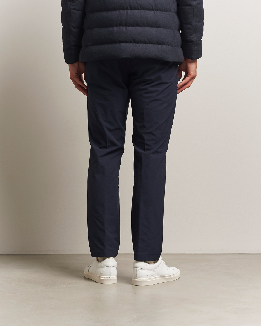 Homme | Pantalons | Herno | Pleated Technical Cotton Trousers Navy