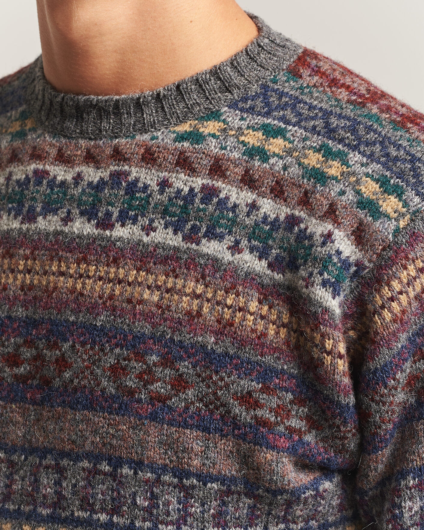 Homme | Pulls Et Tricots | Jamieson's of Shetland | Jamiesons Of Shetland All Over Fair Isle Pullover Crew Neck Multi