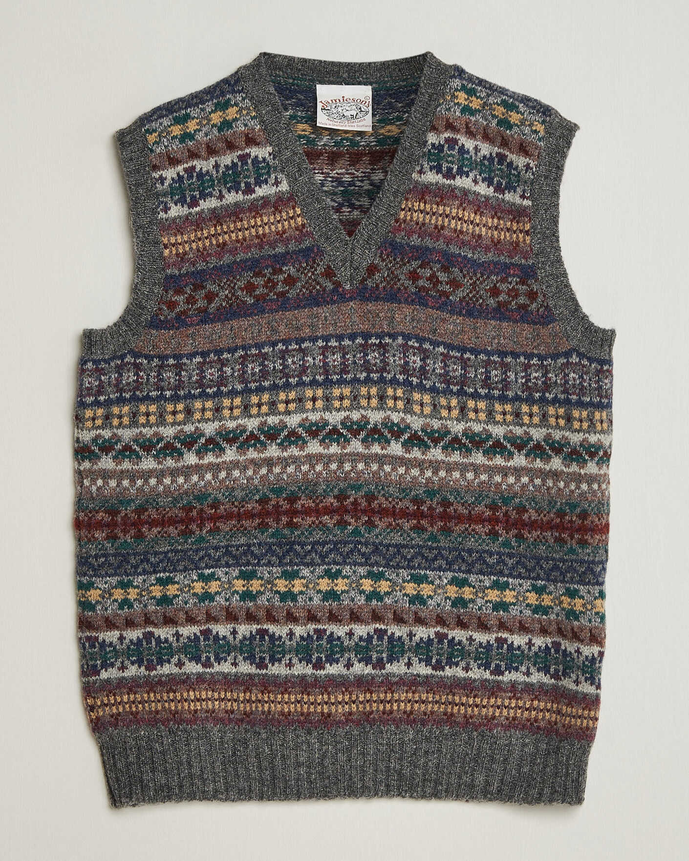 Homme | Pulls Et Tricots | Jamieson's of Shetland | Jamiesons Of Shetland All Over Fair Isle Slipover Multi