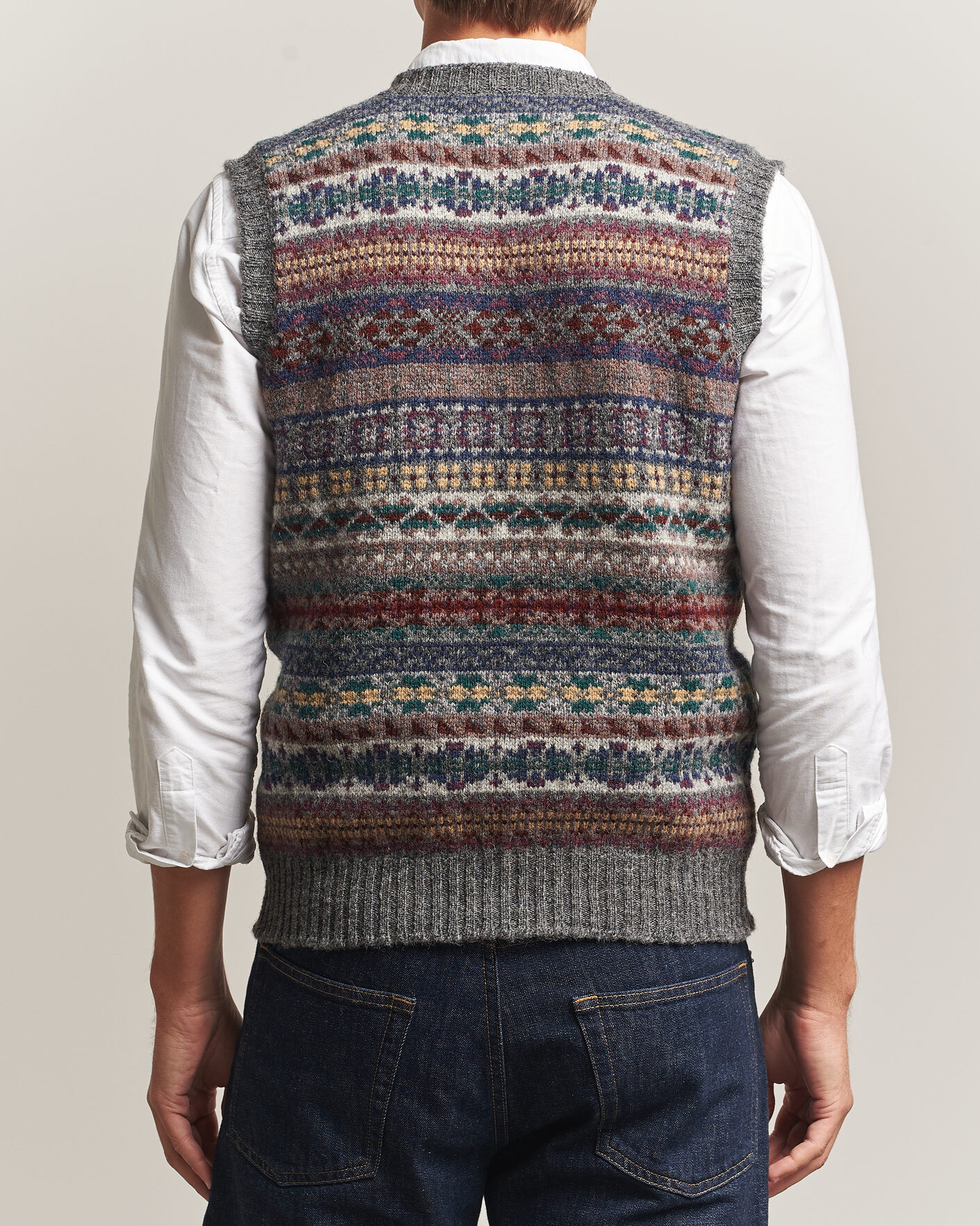 Homme | Pulls Et Tricots | Jamieson's of Shetland | Jamiesons Of Shetland All Over Fair Isle Slipover Multi