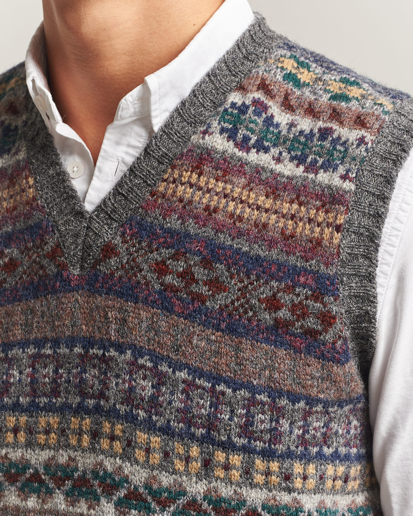 Homme | Pulls Et Tricots | Jamieson's of Shetland | Jamiesons Of Shetland All Over Fair Isle Slipover Multi