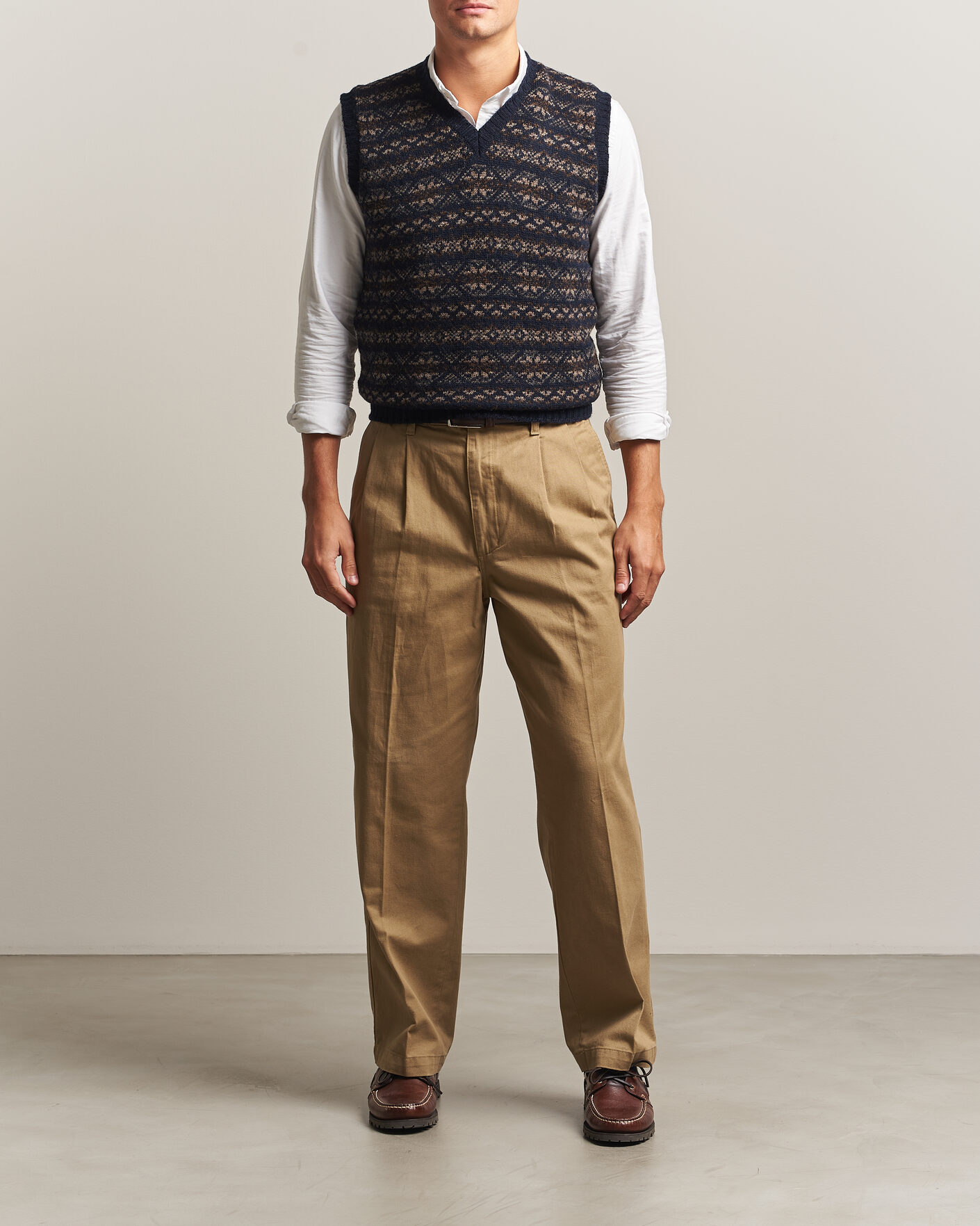 Homme | Pulls Et Tricots | Jamieson's of Shetland | Jamiesons Of Shetland All Over Fair Isle Slipover Navy