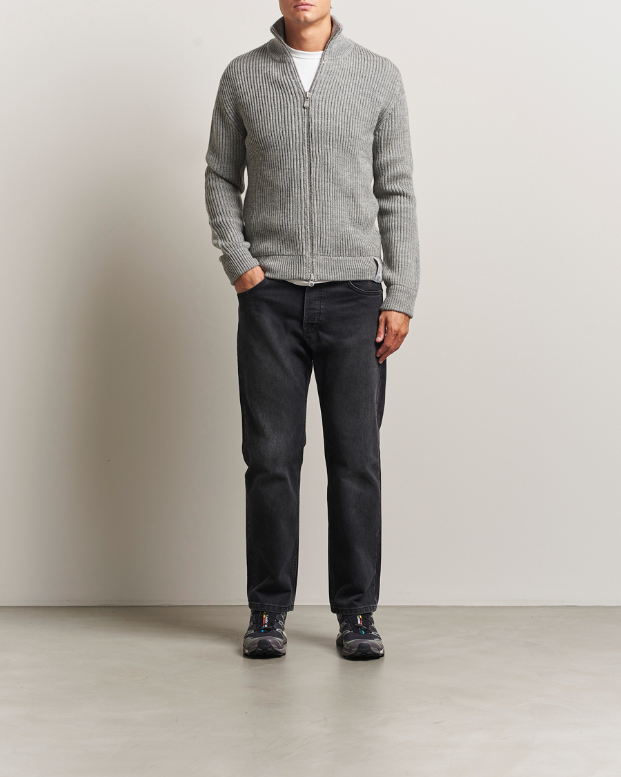 Homme | Pulls Et Tricots | Sail Racing | Ridge Wool Heavy Knitted Full Zip Grey Melange