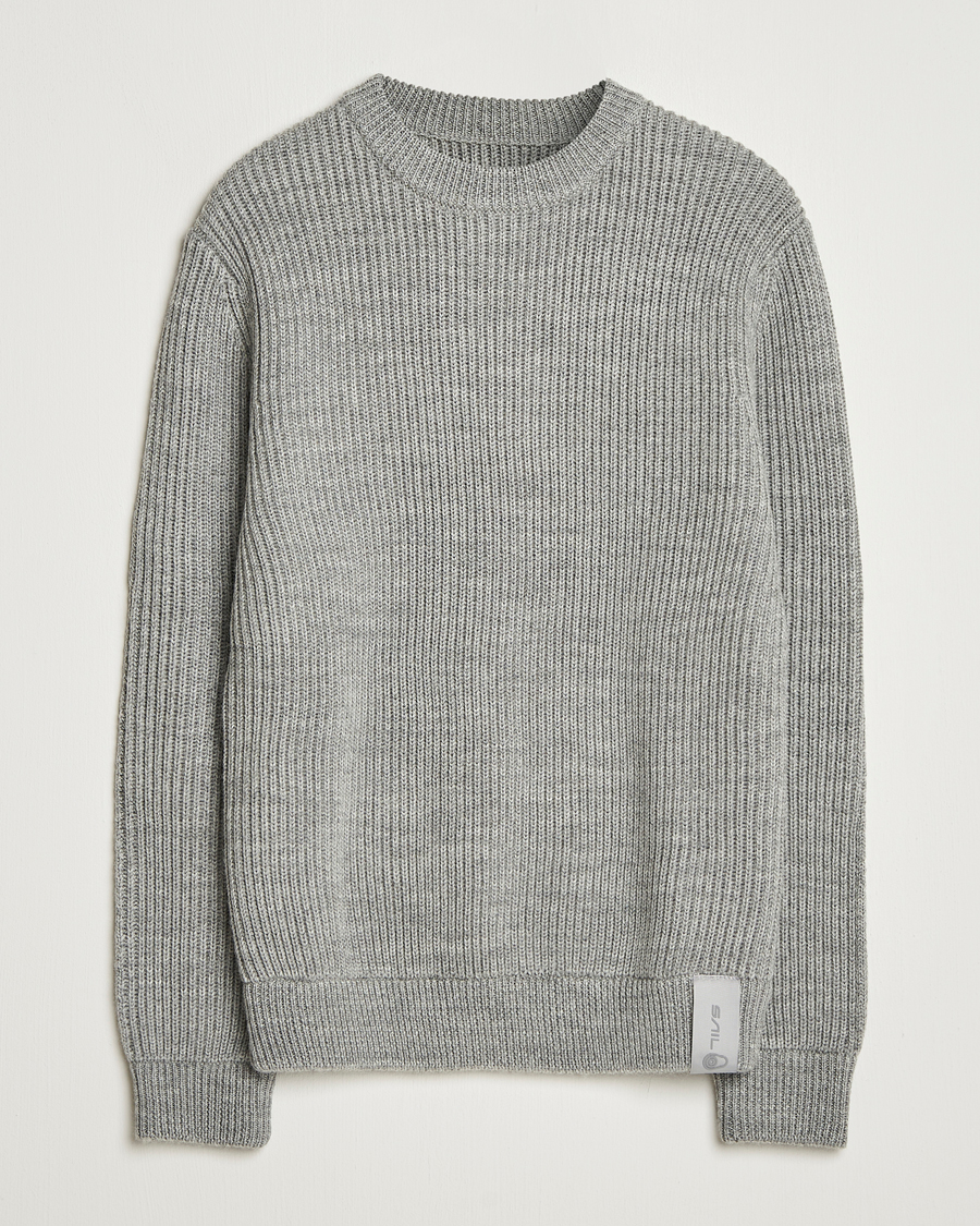 Homme | Pulls Et Tricots | Sail Racing | Ridge Wool Heavy Knitted Crew Neck Grey Melange
