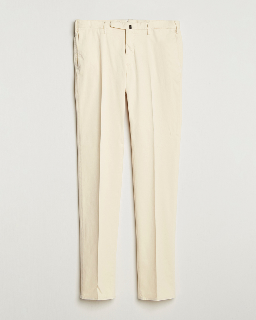 Homme | Pantalons | Incotex | Slim Fit Cotton Stretch Chinos Off White
