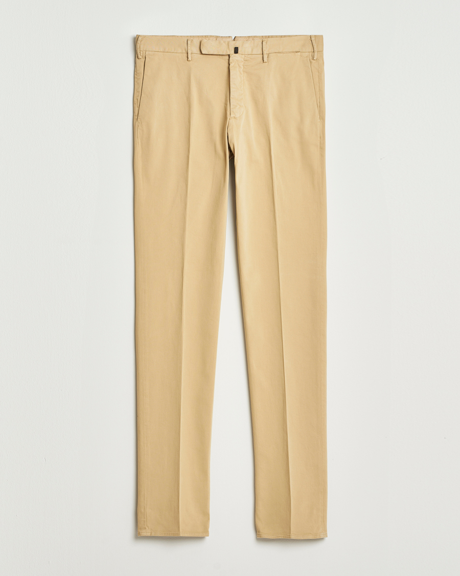 Homme | Pantalons | Incotex | Slim Fit Cotton Stretch Chinos Beige