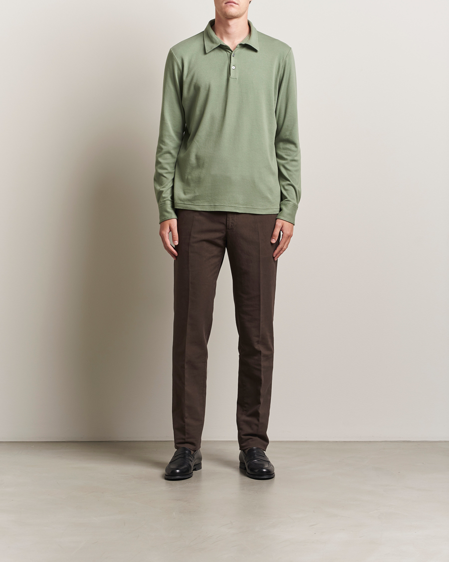 Homme | Pantalons | Incotex | Regular Fit Cotton Stretch Chinos Dark Brown
