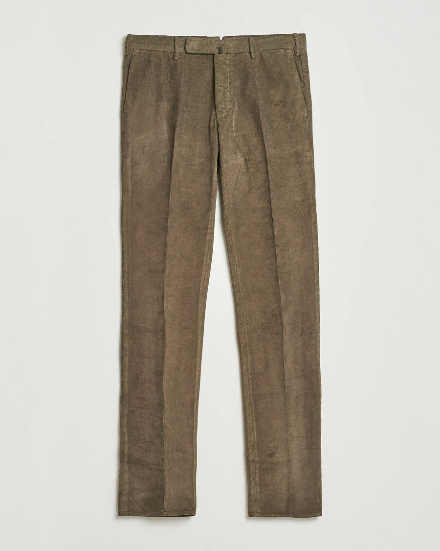 Homme | Pantalons | Incotex | Slim Fit Baby Corduroy Trousers Taupe