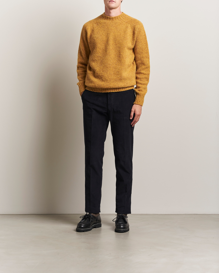 Homme | Pantalons | Incotex | Slim Fit Baby Corduroy Trousers Navy