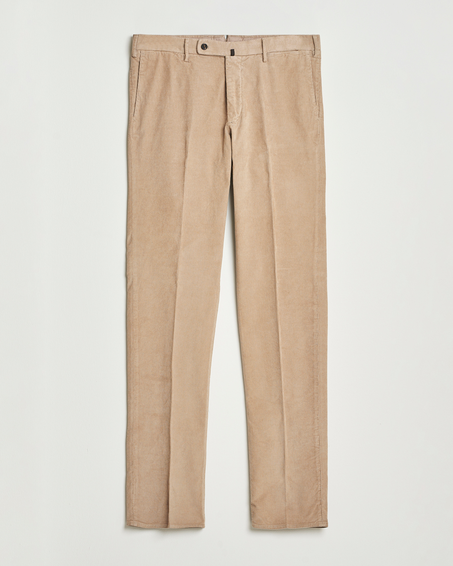 Homme | Pantalons | Incotex | Regular Fit Baby Corduroy Trousers Beige