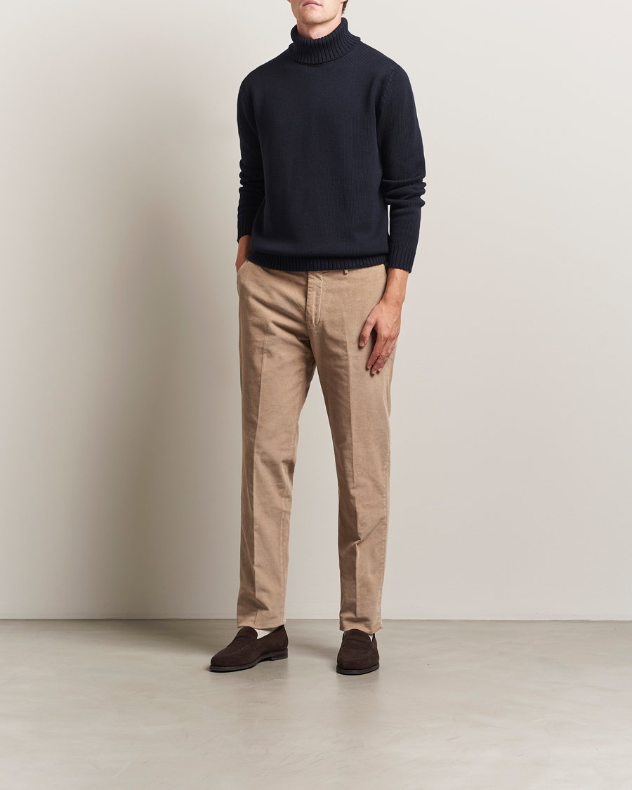Homme | Pantalons | Incotex | Regular Fit Baby Corduroy Trousers Beige