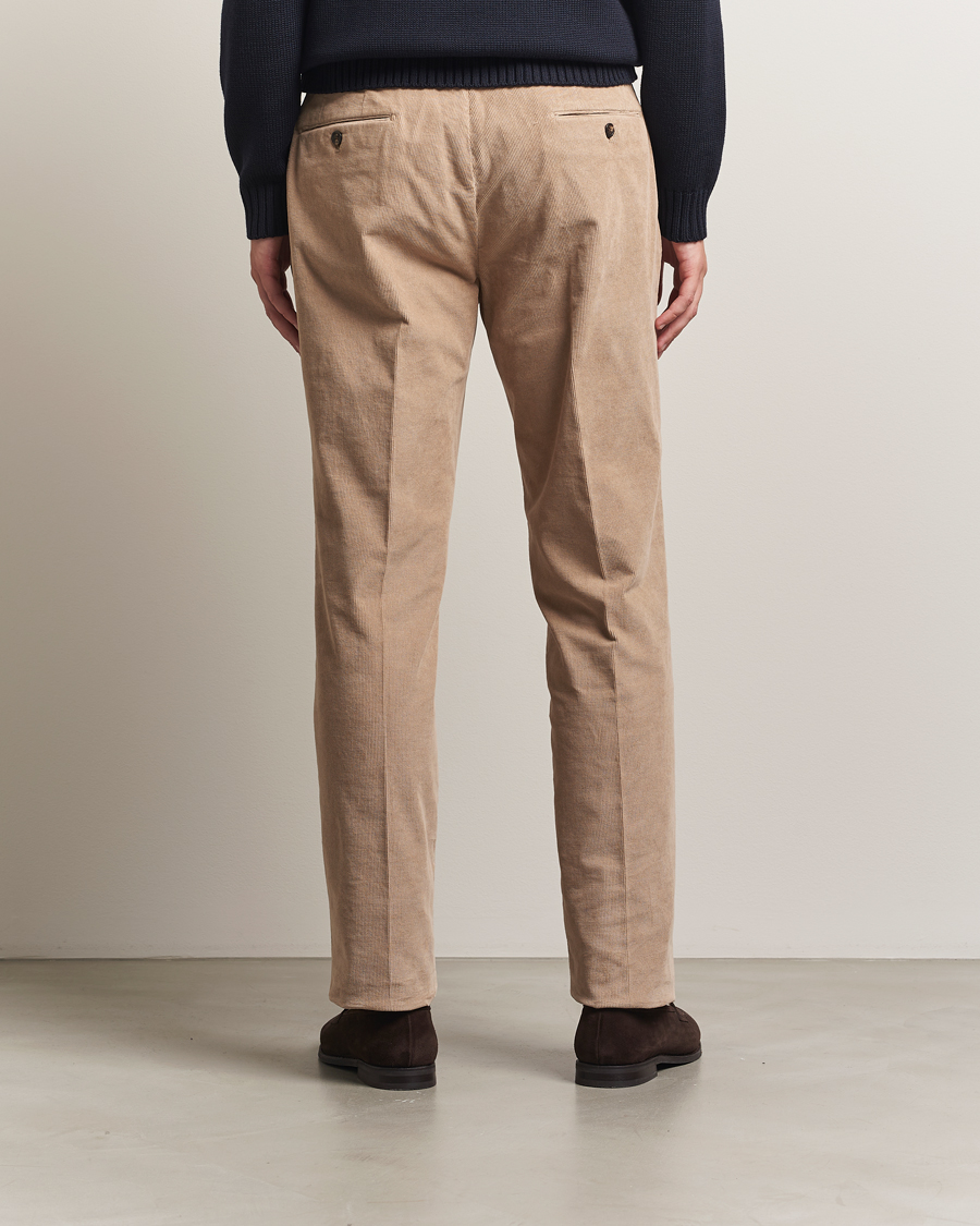 Homme | Pantalons | Incotex | Regular Fit Baby Corduroy Trousers Beige