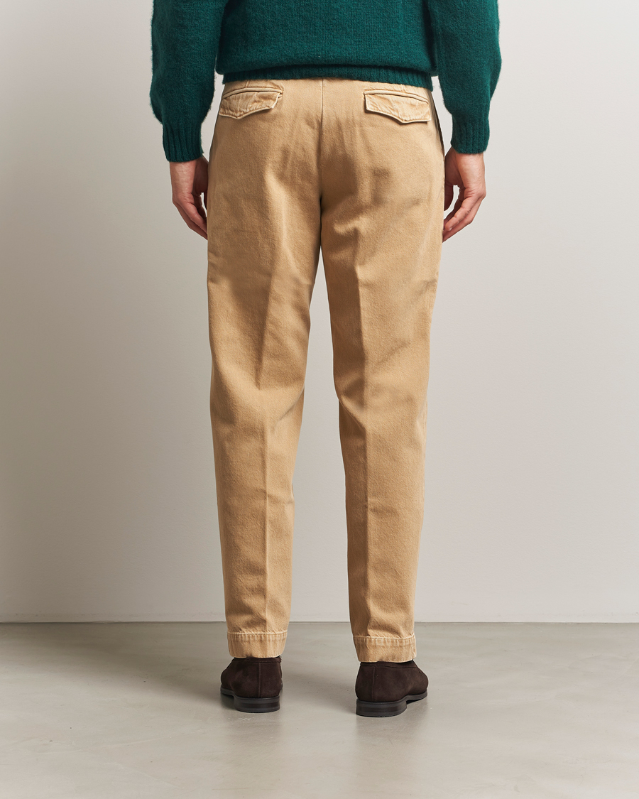 Homme | Pantalons | Incotex | Regular Fit Bull Denim Slacks Beige