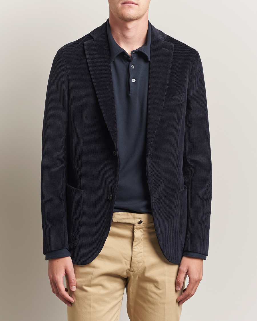 Homme | Blazers | Incotex | Corduroy Blazer Navy