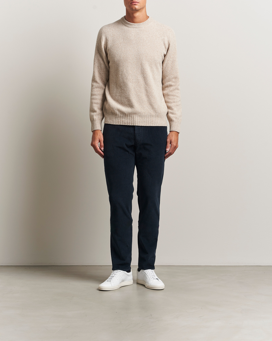 Homme | Pantalons | Incotex | Slim Fit Leisure Cord Slacks Navy