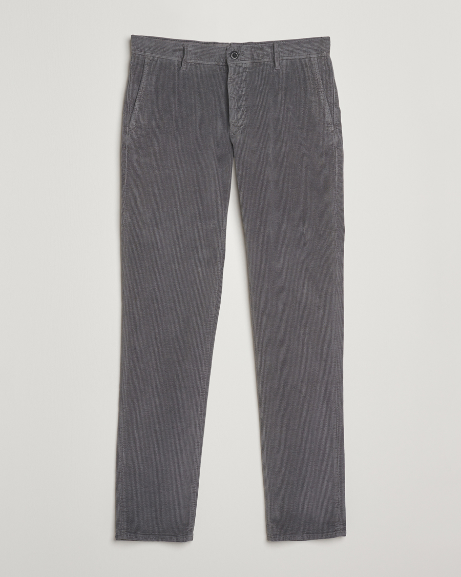 Homme | Pantalons | Incotex | Slim Fit Leisure Cord Slacks Grey