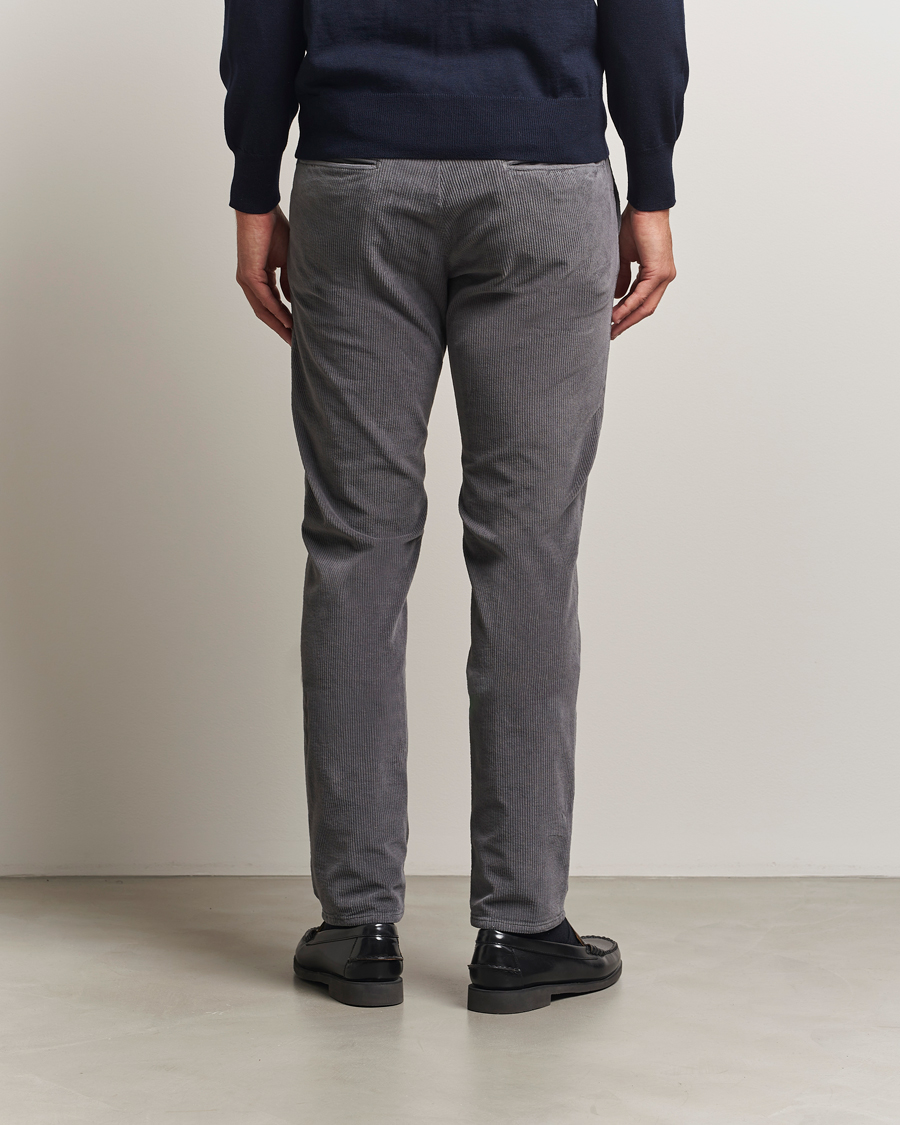 Homme | Pantalons | Incotex | Slim Fit Leisure Cord Slacks Grey
