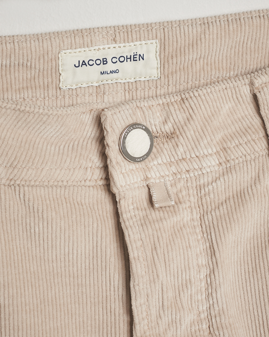Homme | Pantalons | Jacob Cohën | Bard 5-Pocket Medium Corduroy Trousers Off White