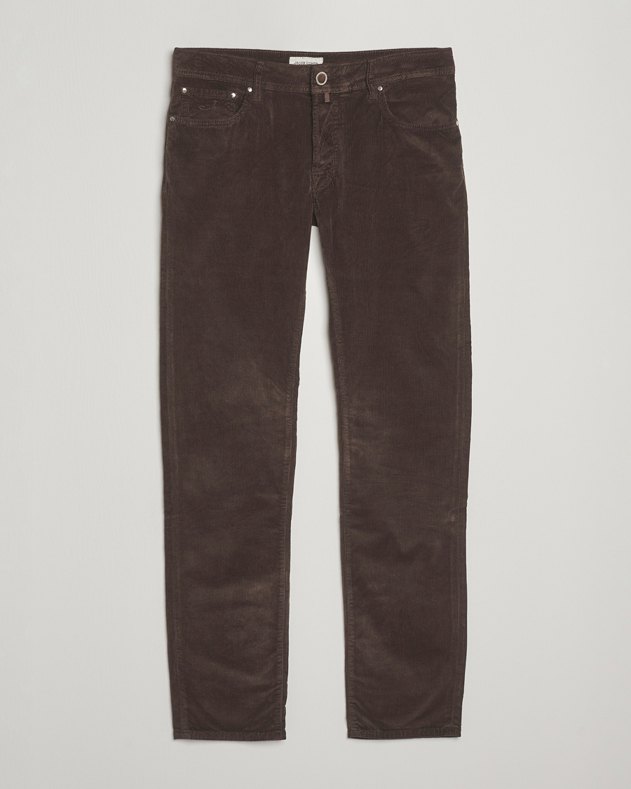 Homme | Pantalons | Jacob Cohën | Bard 5-Pocket Medium Corduroy Trousers Brown