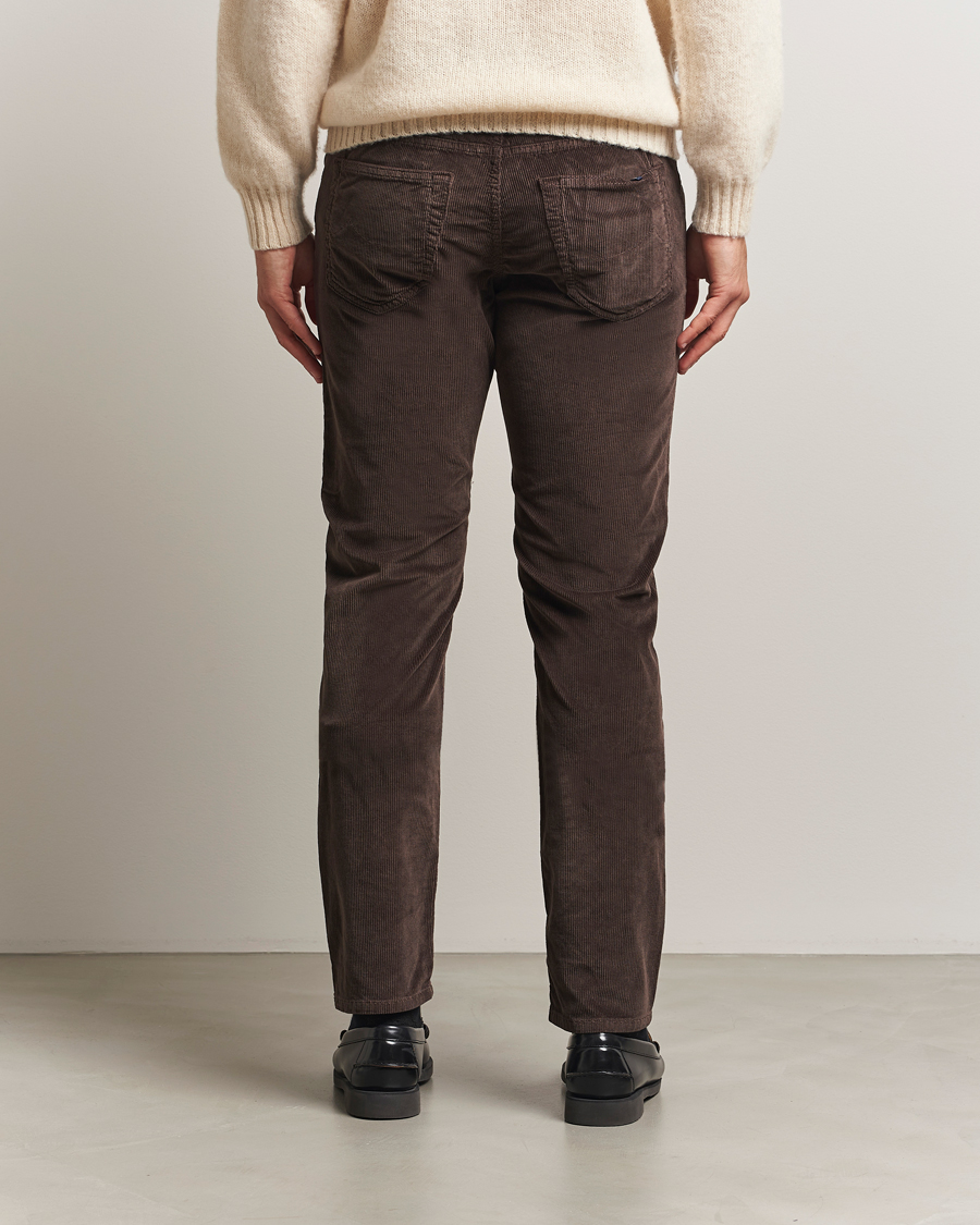 Homme | Pantalons | Jacob Cohën | Bard 5-Pocket Medium Corduroy Trousers Brown