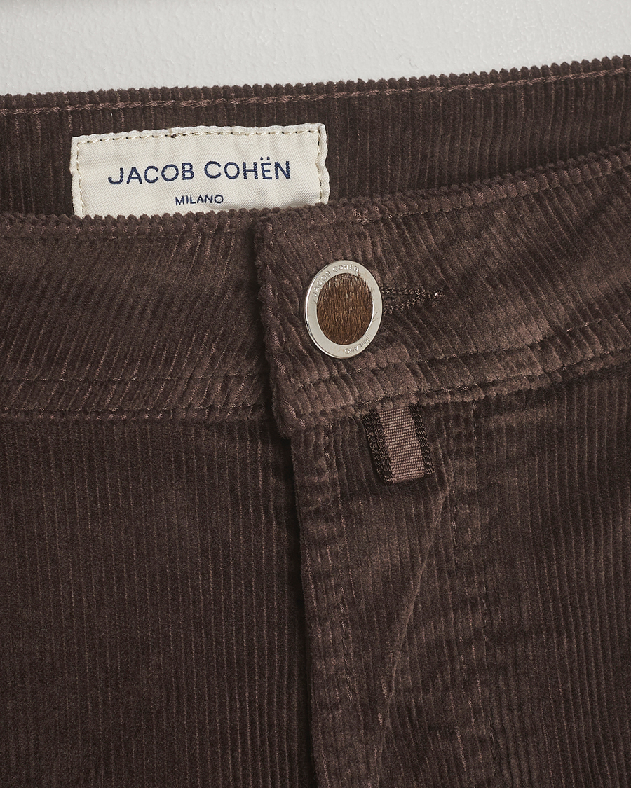Homme | Pantalons | Jacob Cohën | Bard 5-Pocket Medium Corduroy Trousers Brown