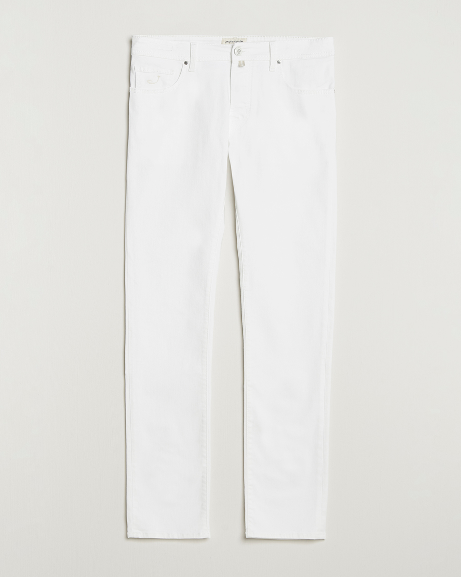 Homme | Jeans | Jacob Cohën | Bard Slim Fit Stretch Jeans White