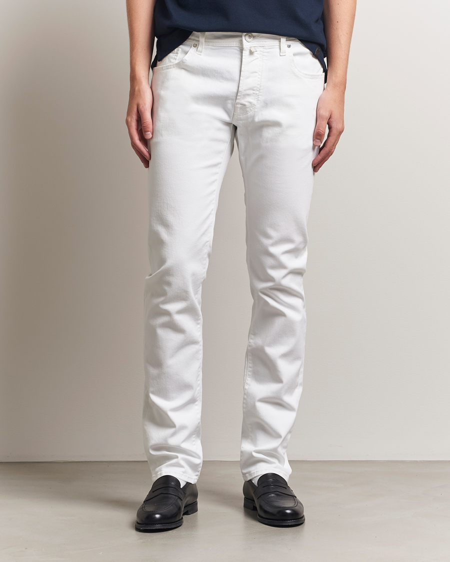 Homme | Jeans | Jacob Cohën | Bard Slim Fit Stretch Jeans White