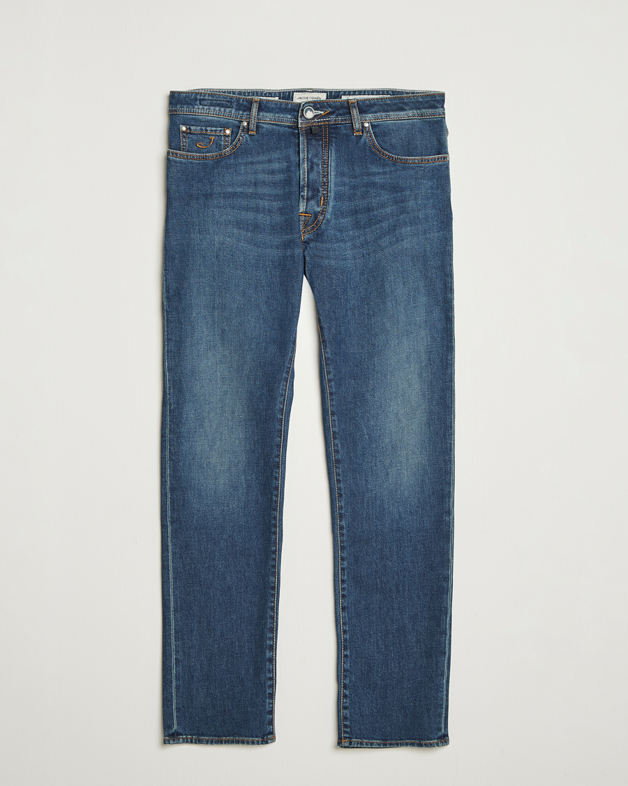 Homme | Jeans | Jacob Cohën | Bard Milano-Cortina Slim Fit Stretch Jeans Mid Blue