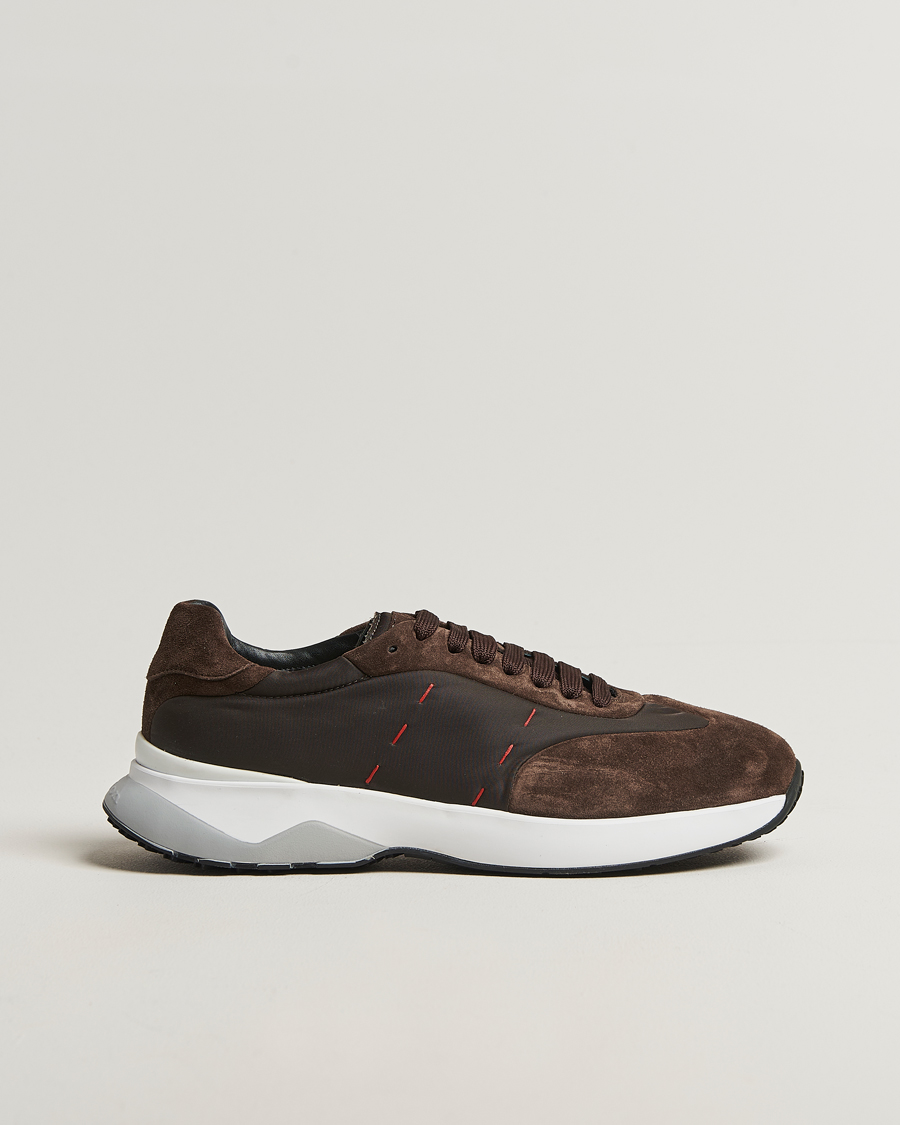 Homme | Baskets | Kiton | Luxury Running Sneakers Dark Brown Suede