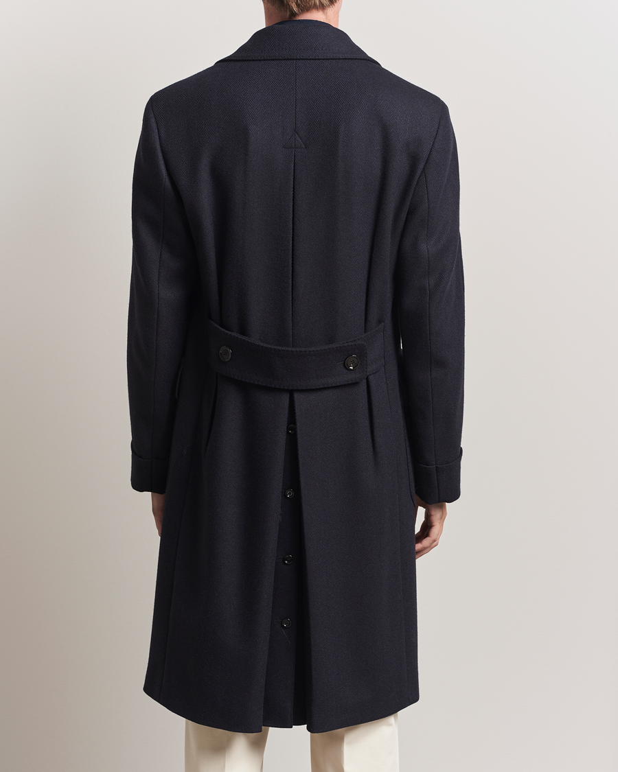 Homme | Manteaux Et Vestes | Lardini | Wool/Cashmere Herringbone Coat Navy