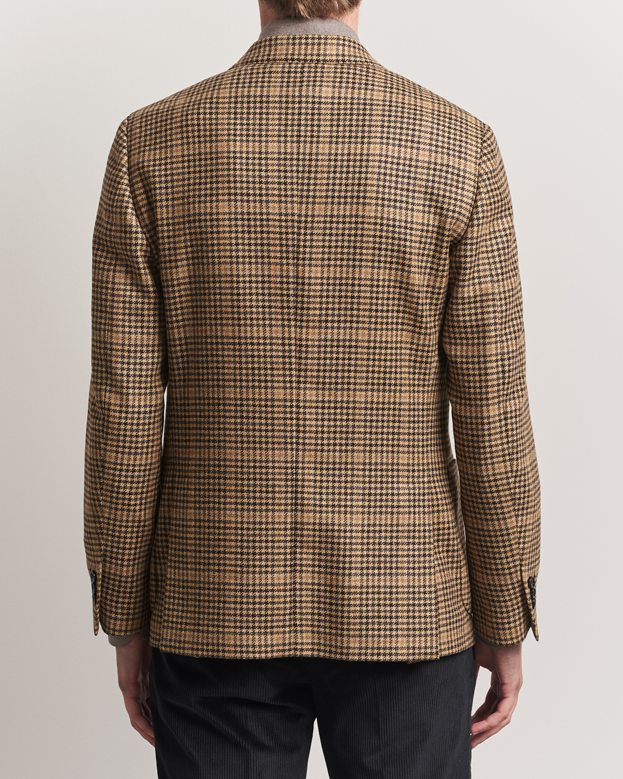 Homme | Blazers | Lardini | Wool/Cashmere Houndstooth Overcheck Blazer Brown