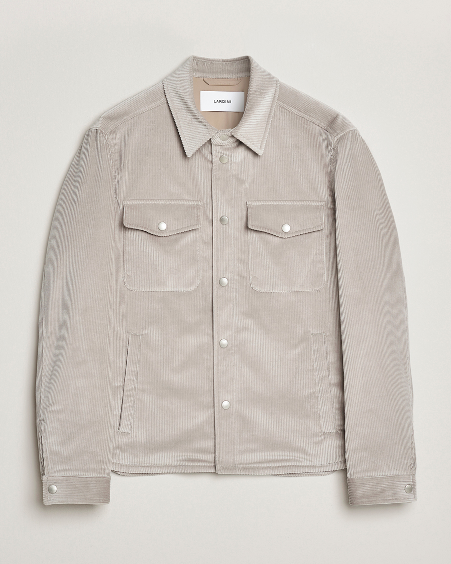 Homme | Manteaux Et Vestes | Lardini | Corduroy Overshirt Taupe