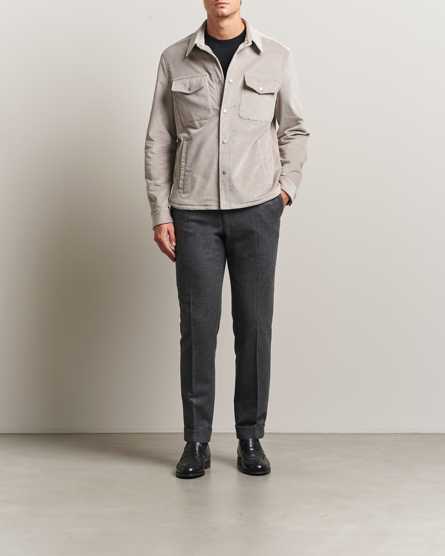 Homme | Manteaux Et Vestes | Lardini | Corduroy Overshirt Taupe