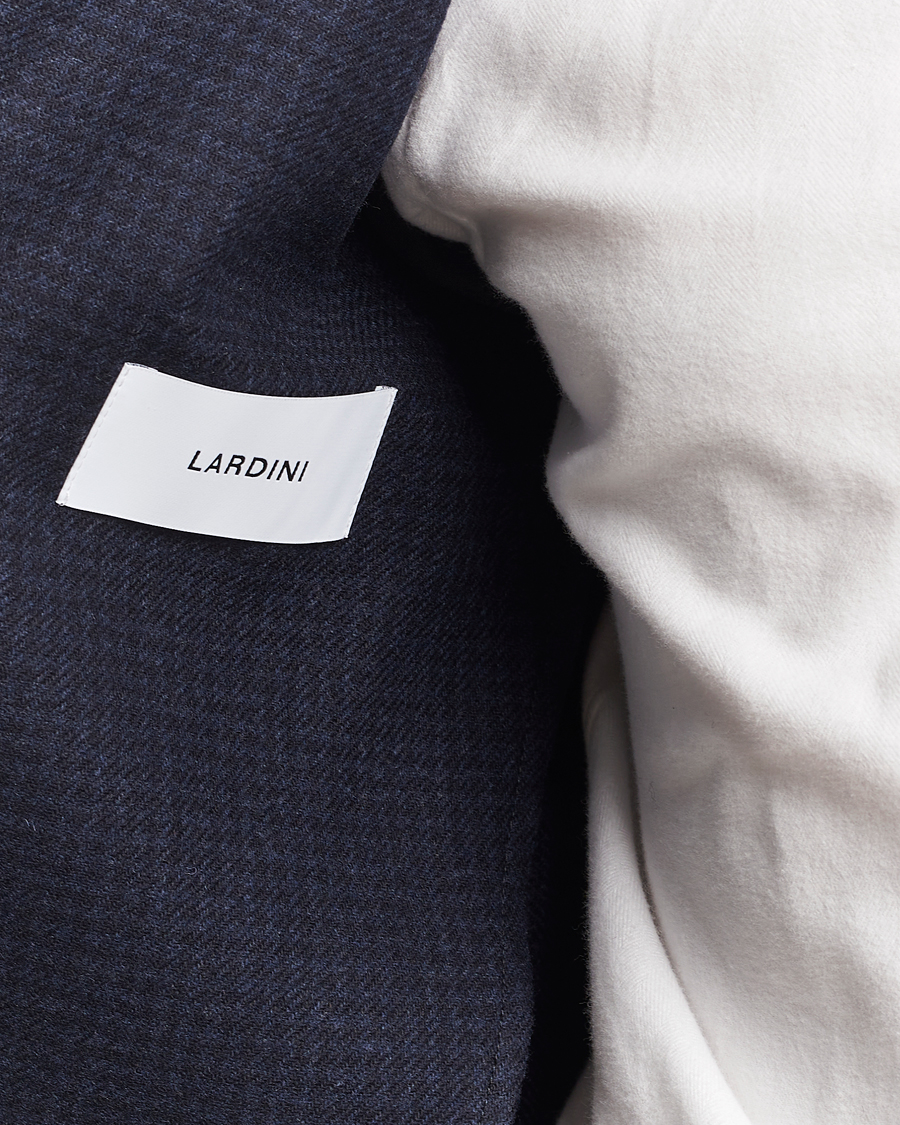Homme | Blazers | Lardini | Checked Wool Blazer Navy