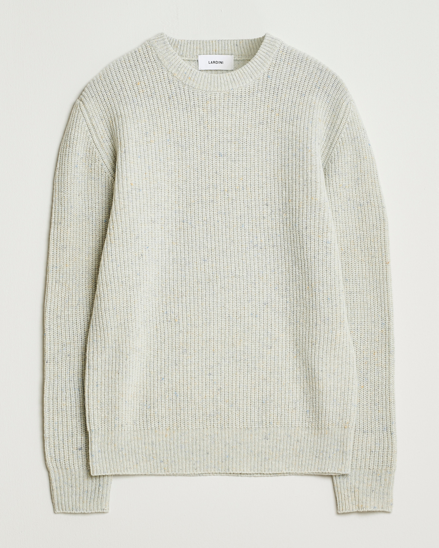 Homme | Pulls Et Tricots | Lardini | Knitted Wool Crew Neck White