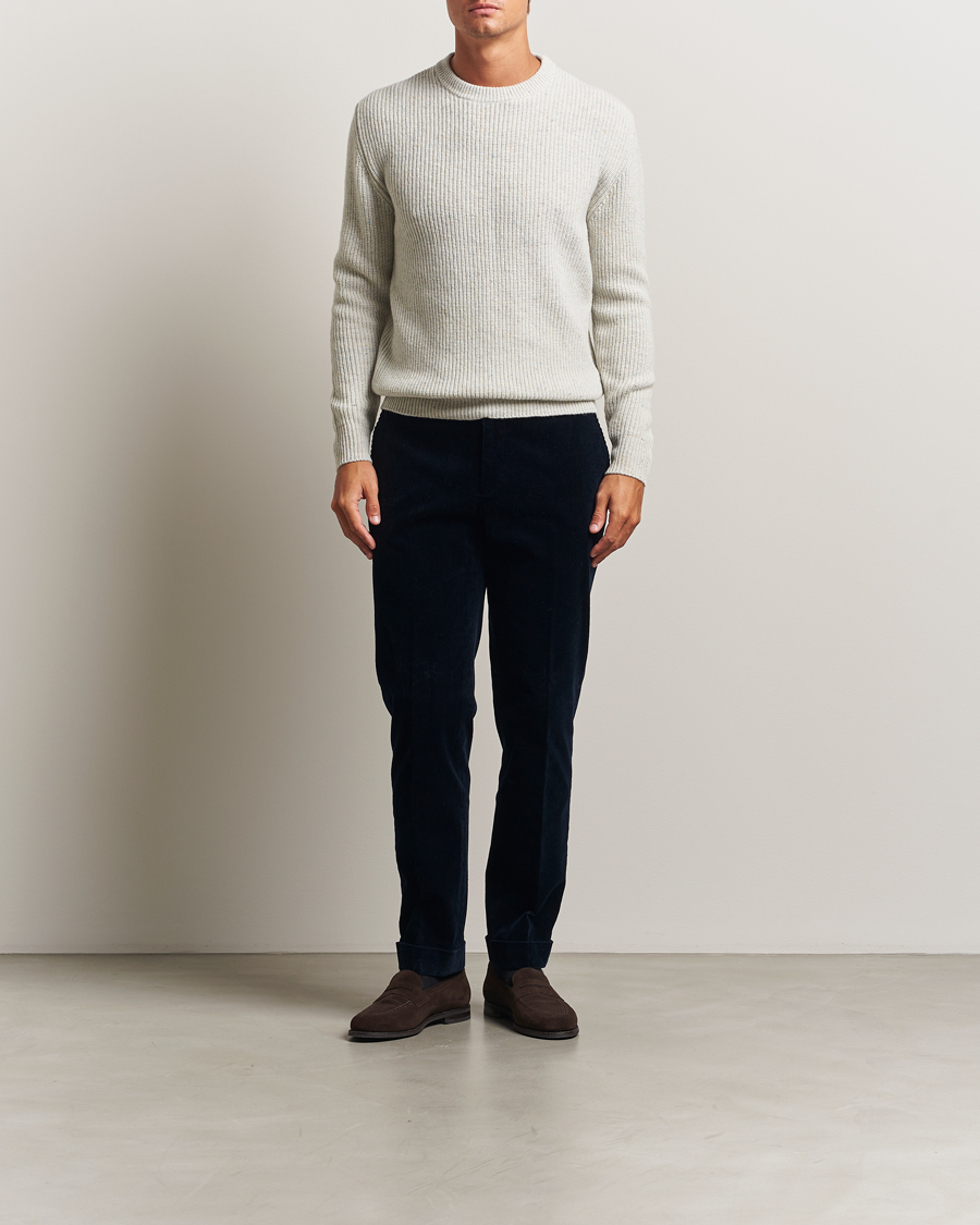 Homme | Pulls Et Tricots | Lardini | Knitted Wool Crew Neck White