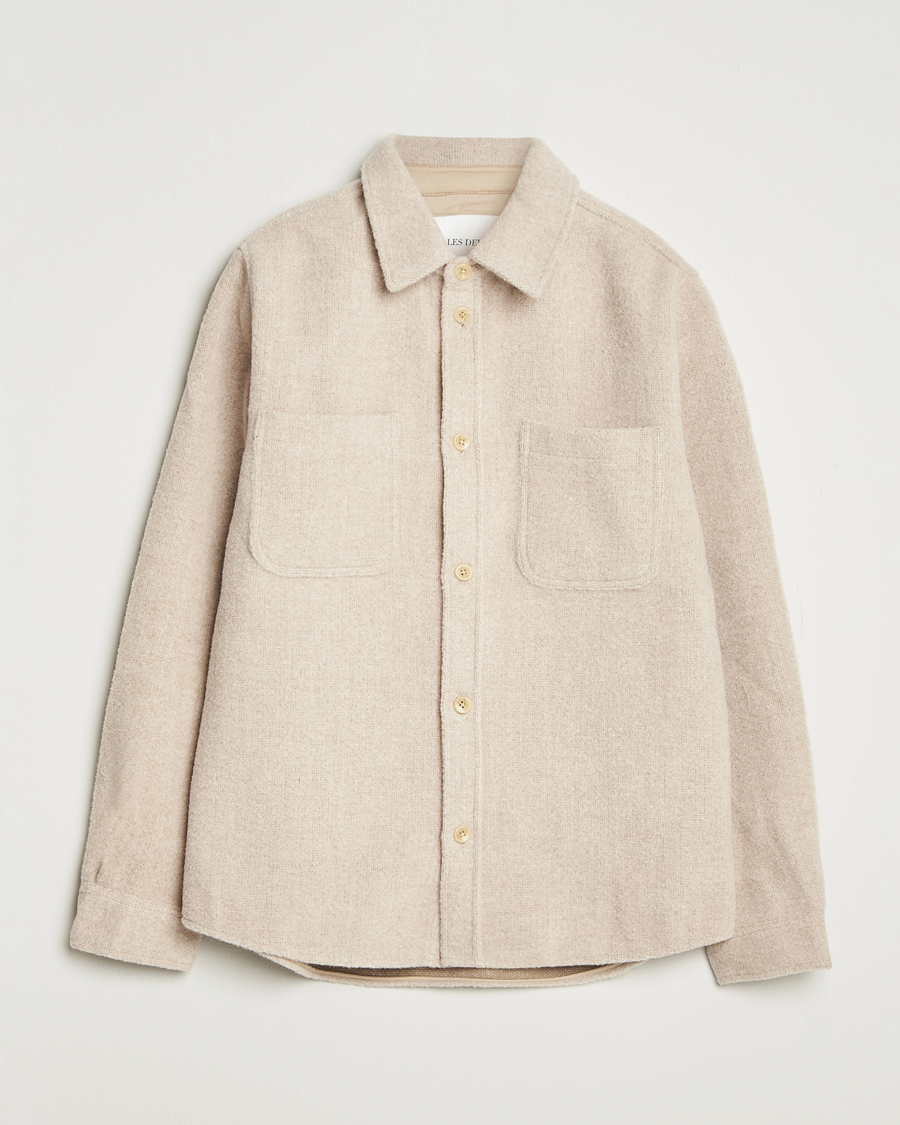 Homme | Chemises | LES DEUX | Lennon Bouclé Overshirt Ivory